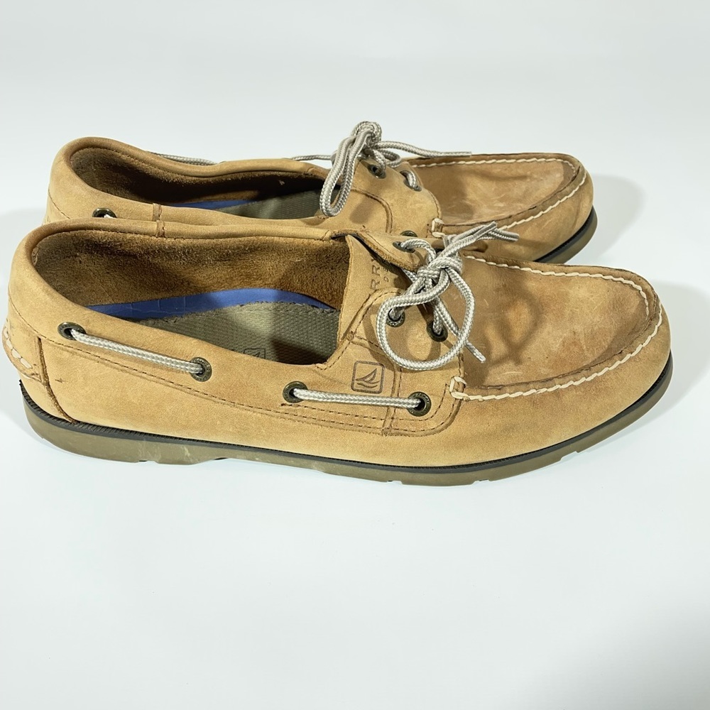 Sperry Mens leather boat shoes size 10 GUC